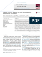 Empathy Depressive Symptoms and Social Functioning Among Individuals With Schizophrenia 2014 Psychiatry Research