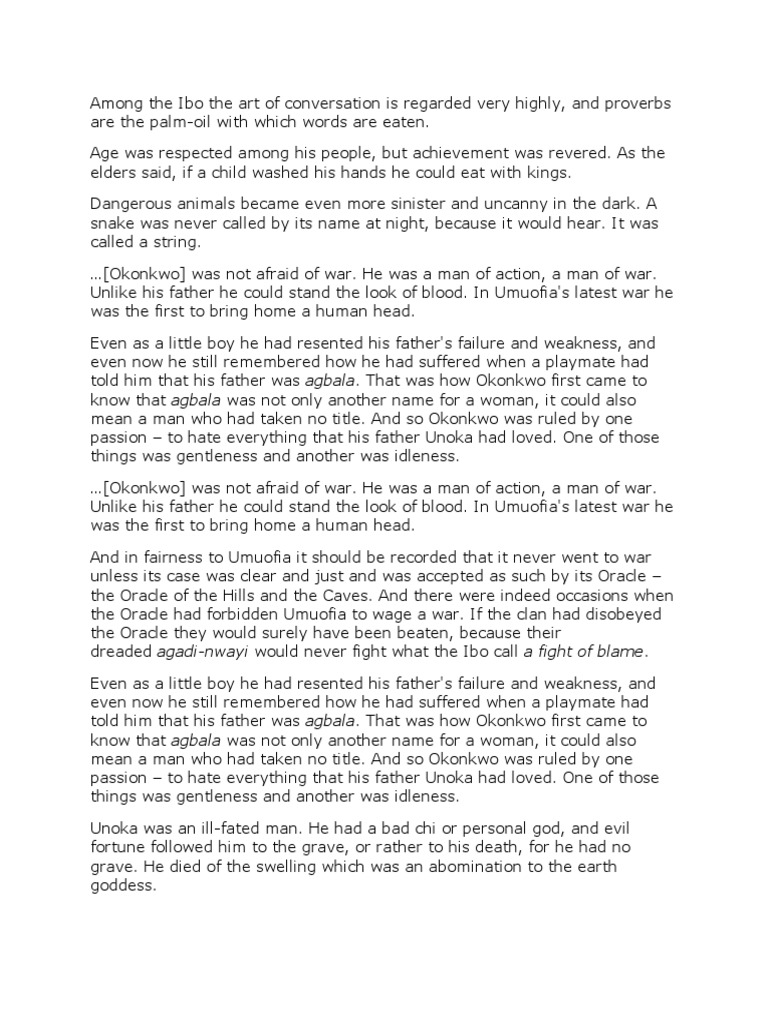 THIngs Fall Apart Quotatios | PDF | Religion & Spirituality