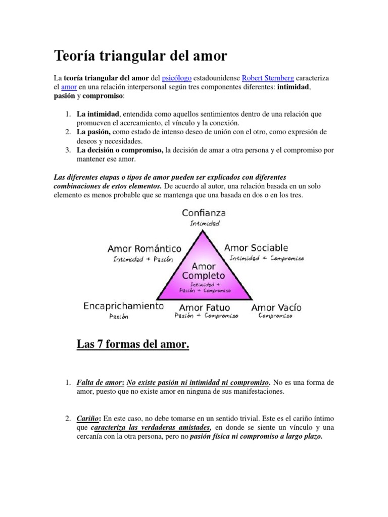 Teoria Triangular Del Amor | PDF | Infidelidad | Amor