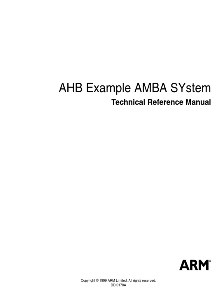 Ahb Example Amba System: Technical Reference Manual | PDF | Central ...