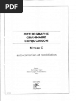 Orthographe Grammaire Et Conjugaison Niveau C PDF