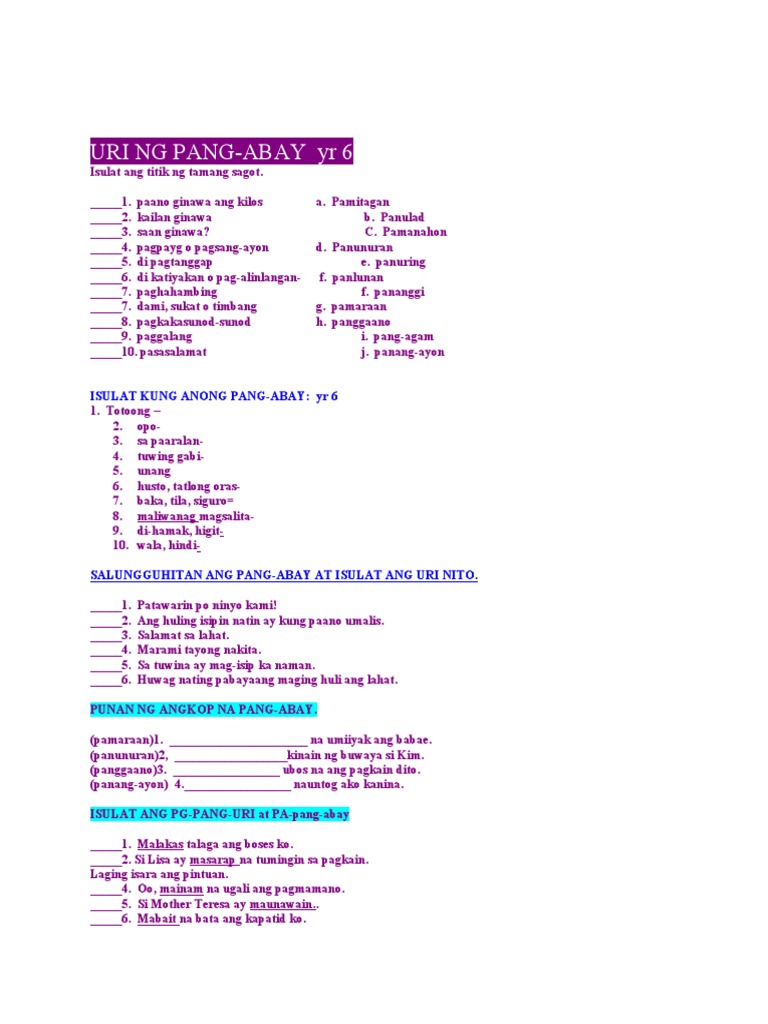 Grade 3 6 Pang Abay