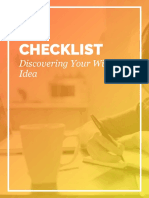 Discover Your Winning Idea Checklist