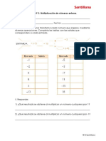 Ficha #3 Multiplicación de Números Enteros PDF