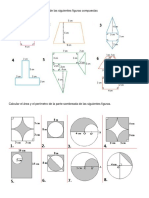 Calcular área y perímetro figuras geométricas compuestas