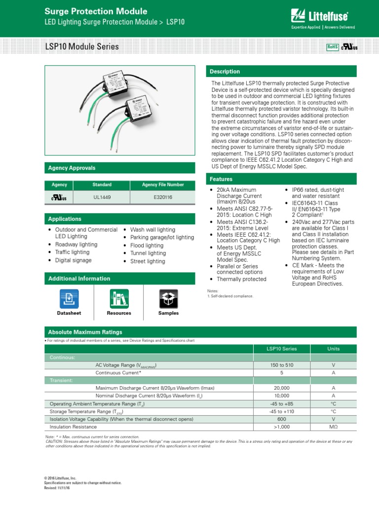 Littelfuse Varistor LSP10 Datasheet.pdf (2) Electrical Engineering