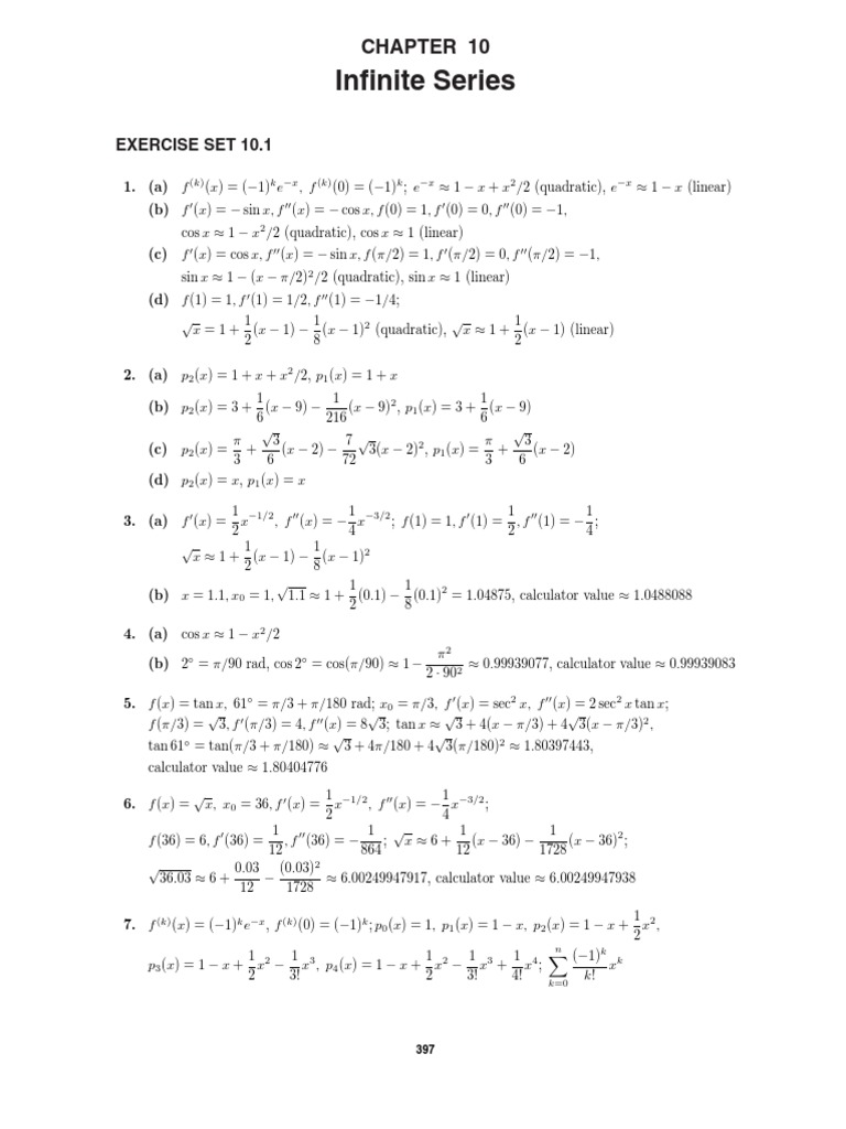 Infinite Series Exercises and Solutions | PDF | Monotonic Function ...