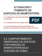 Estructuración y Comportamiento de Edificios de Mampostería