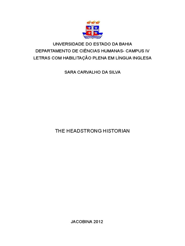 The Headstrong Historian's Analysis PDF Angola Contos