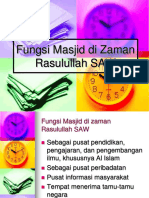 Fungsi Masjid Di Zaman Rasulullah SAW