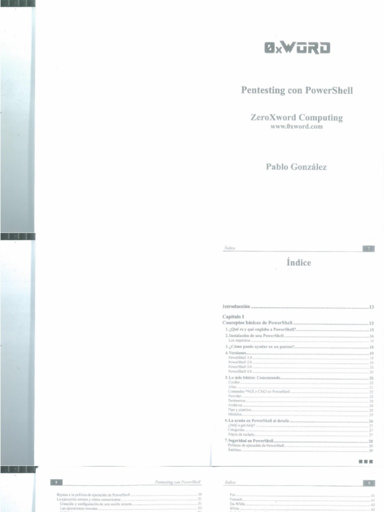 0xword Pentesting Con Powershell Completo PDF | PDF