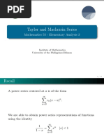 Taylor and Maclaurin Series