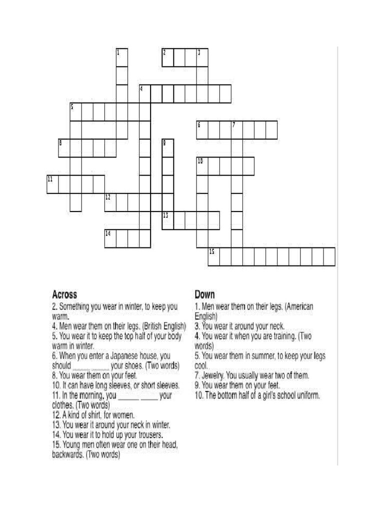 Crossword Puzzle PDF