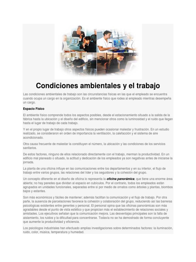 Condiciones Ambientales en el Trabajo | PDF | Encendiendo | Temperatura