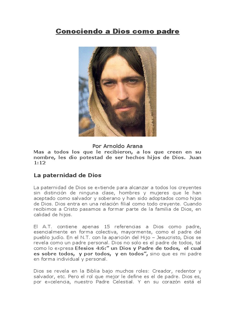 Conociendo a Dios como Padre Celestial | PDF | Cristo (título) | Jesús