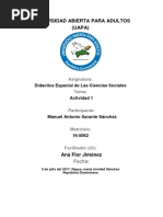 Tarea 1 de Didactica Especial de Las Ciencias Sociales