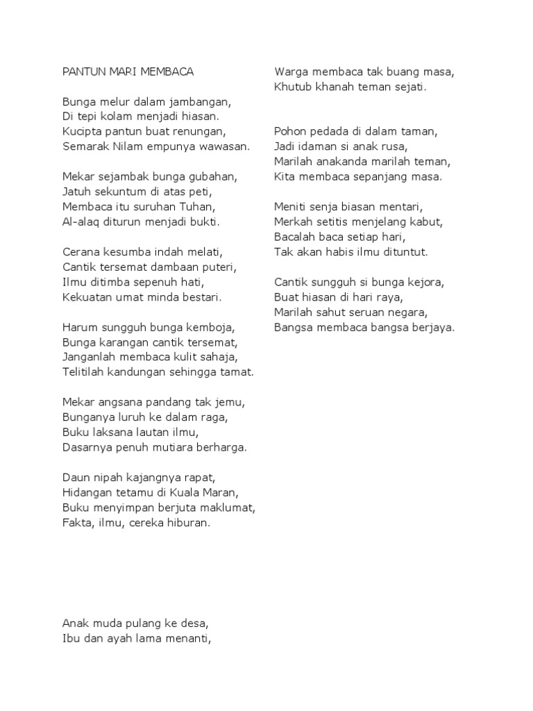 Bangsa Membaca Bangsa Berjaya Maksud