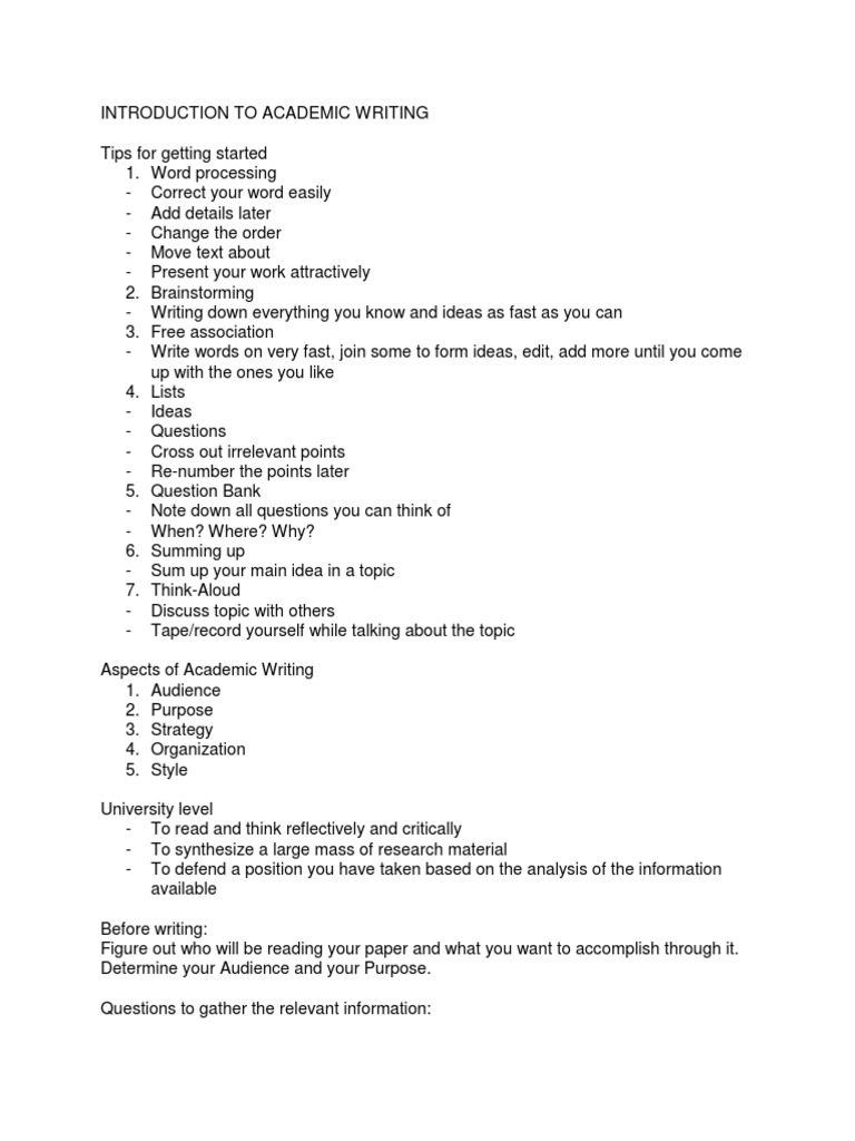Intro To Academic Writing | PDF | Argument | Phrase