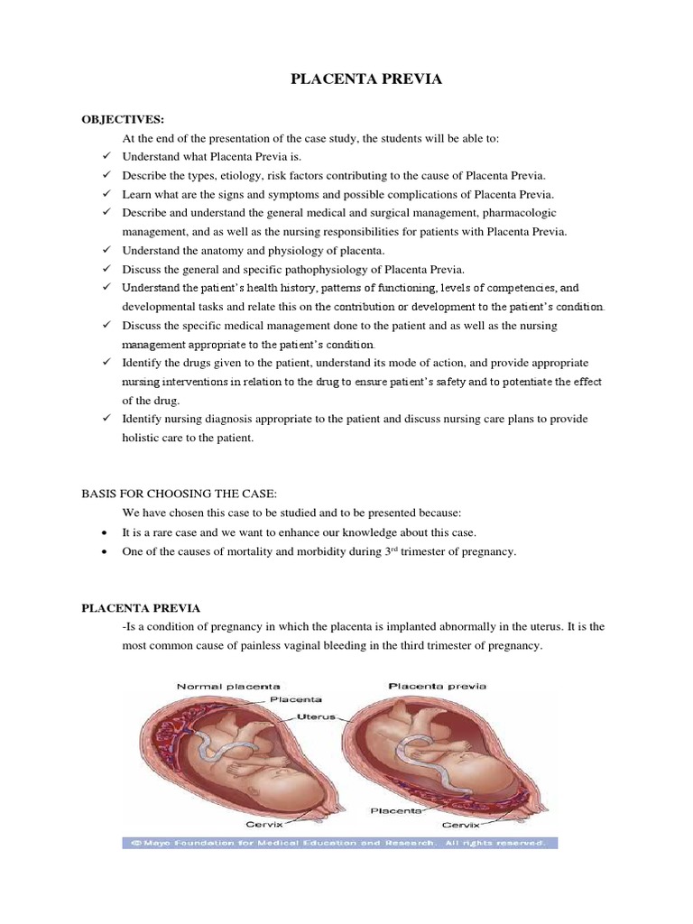 Placenta Previa Totalis Case Autosaved Docx Saline Medicine Anesthesia