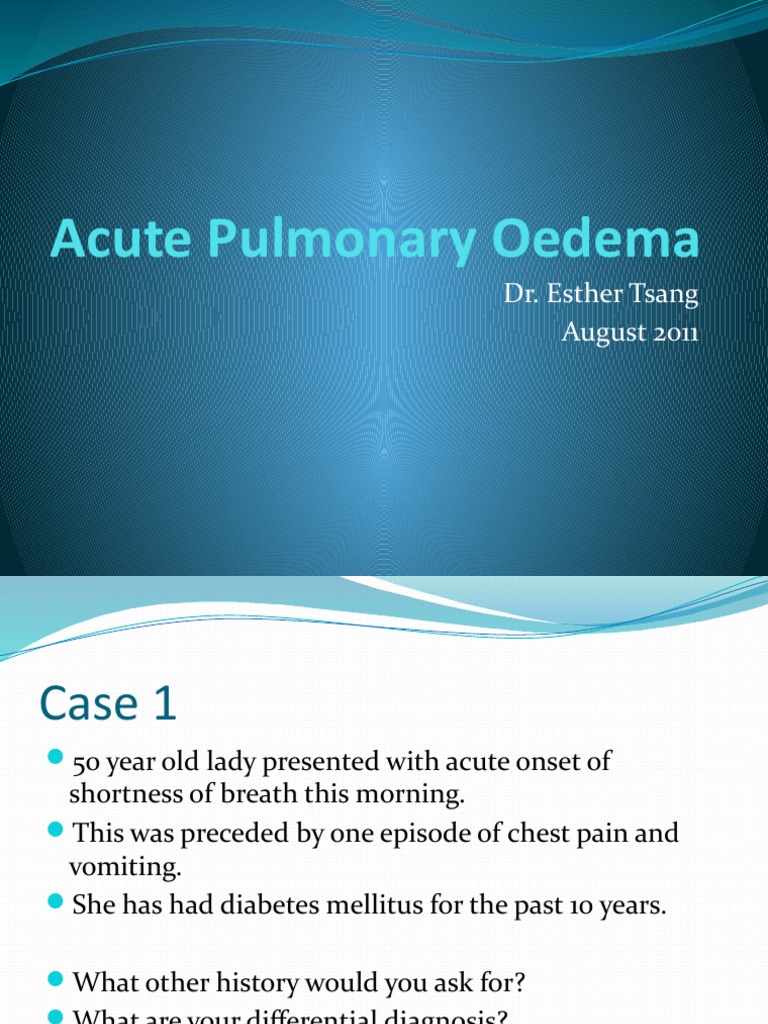 Acute Pulmonary Oedema | PDF | Lung | Blood Pressure
