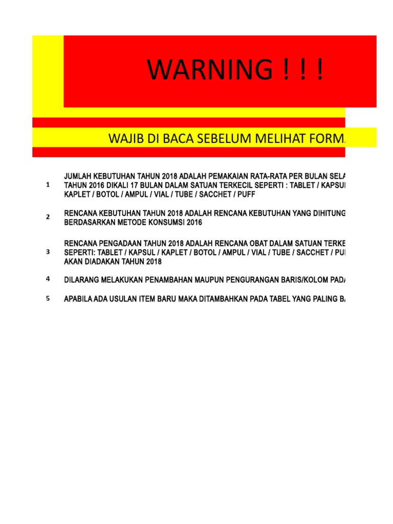 Rencana Kebutuhan Obat Puskesmas 2018 | PDF | Kesehatan Holistik
