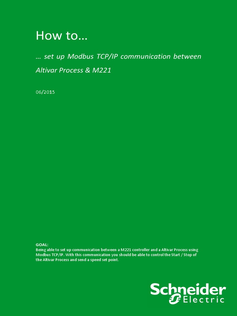 Modbus TCP/IP Setup for M221 & Altivar | PDF | Ip Address ...