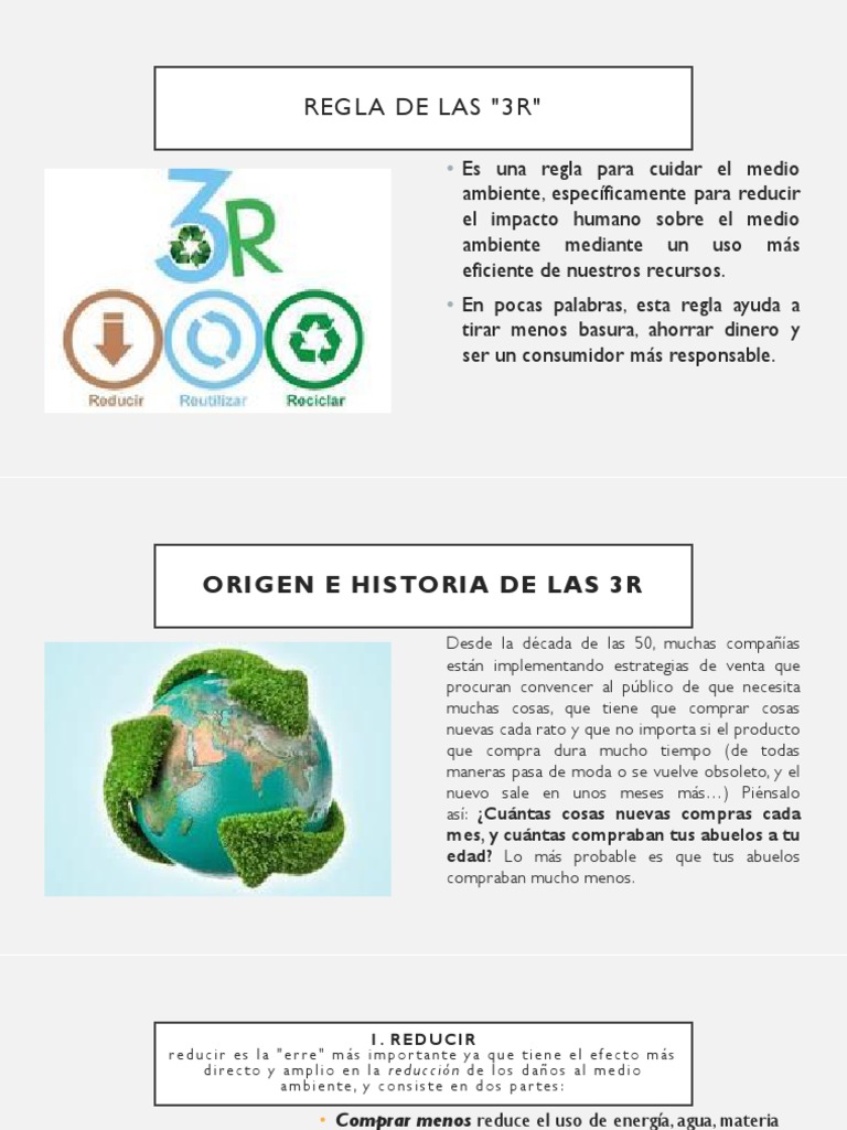 Reglas de las 3R para el medio ambiente | PDF | Reciclaje | Residuos