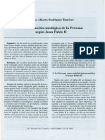 La Constitución Ontológica de La Persona Según Juan Pablo II PDF