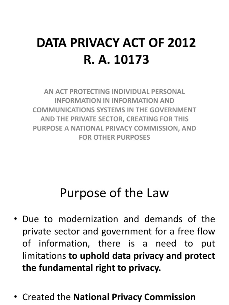 Data Privacy Act of 2012 PDF Personally Identifiable Information