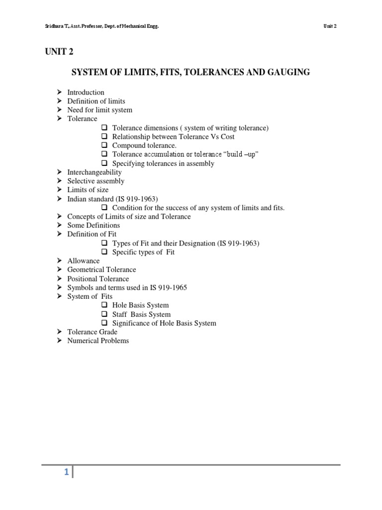 Tolerances and Fits | Download Free PDF | Engineering Tolerance ...