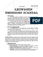Volkswagen Emmissions Scandal