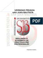 Reglamento Practicas Preprofesionales UPSJB