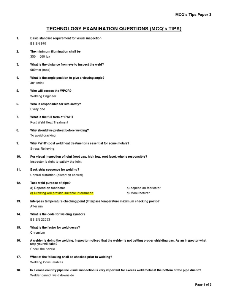 Essential Welding Inspection Guidelines and Technology Examination