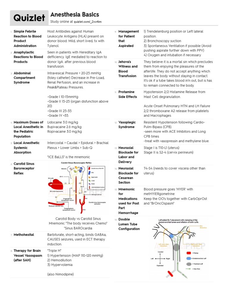 quizlet (2) Anesthesia Medicine Free 30day Trial Scribd
