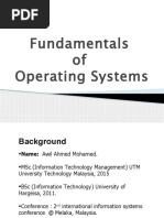 Chapter One Fundamentals of Operating System