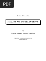 Theory of Distributions: Lecture Notes On The