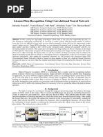 License Plate Recognition Using Convolutional Neural Network