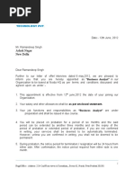 Appointment Letter Format