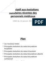 Evolution Récente Du Statut de PH-CME 13.01.11