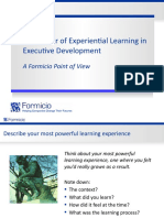 The Power of Experiential Learning in Executive Development: A Formicio Point of View