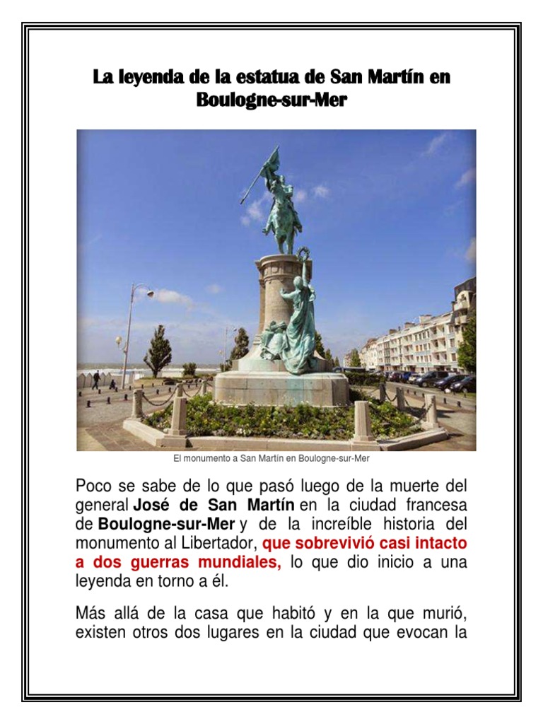 Estatua de San Martin-Boulogne | PDF | Conflictos del segundo milenio |  Guerra de la era industrial