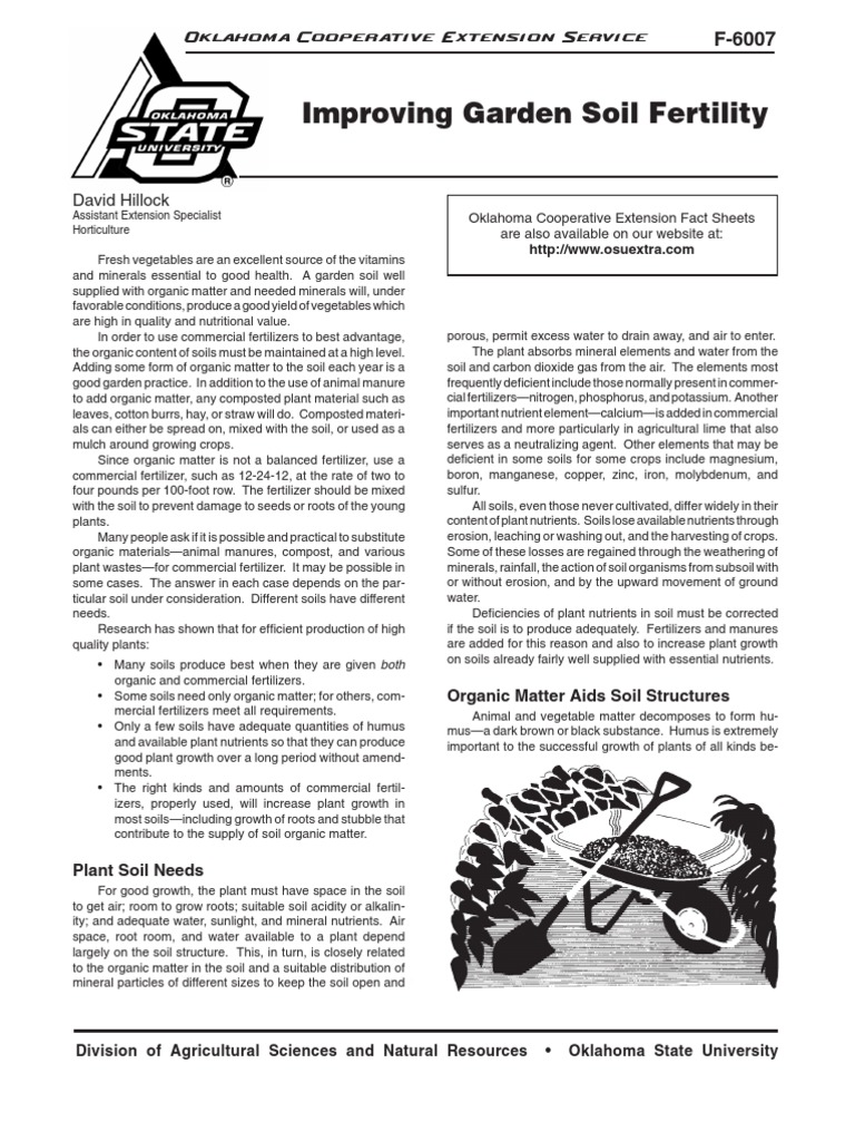 Enhancing Garden Soil Fertility Guide | PDF | Fertilizer | Soil