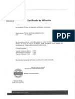 Certificado Afiliación Achs Peide