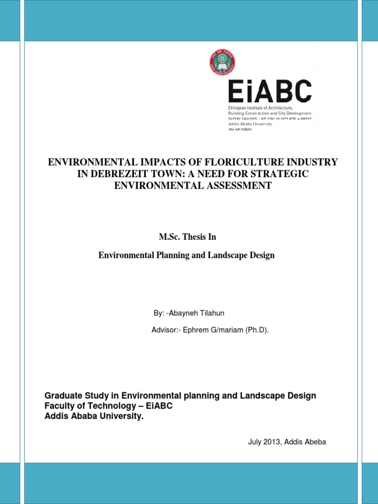 dissertation environmental impact assessment