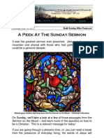 A Peek at The Sunday Sermon: Sunday, July 16, 2017 Sixth Sunday After Pentecost