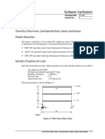 Software Verification: Example 3 Three-Story Plane Frame, Code-Specified Static Lateral Load Analysis Problem Description