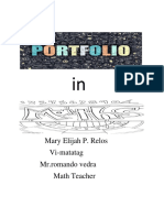 Mary Elijah P. Relos Vi-Matatag MR - Romando Vedra Math Teacher