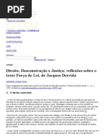 Direito, Desconstrução e Justiça_ Reflexões Sobre o Texto Força de Lei, De Jacques Derrida _ Arcos - Informações Jurídicas