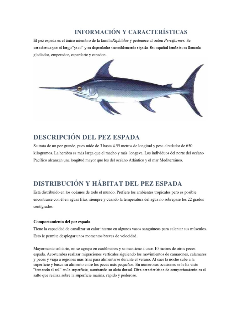 Pez Espada Fish Conservation