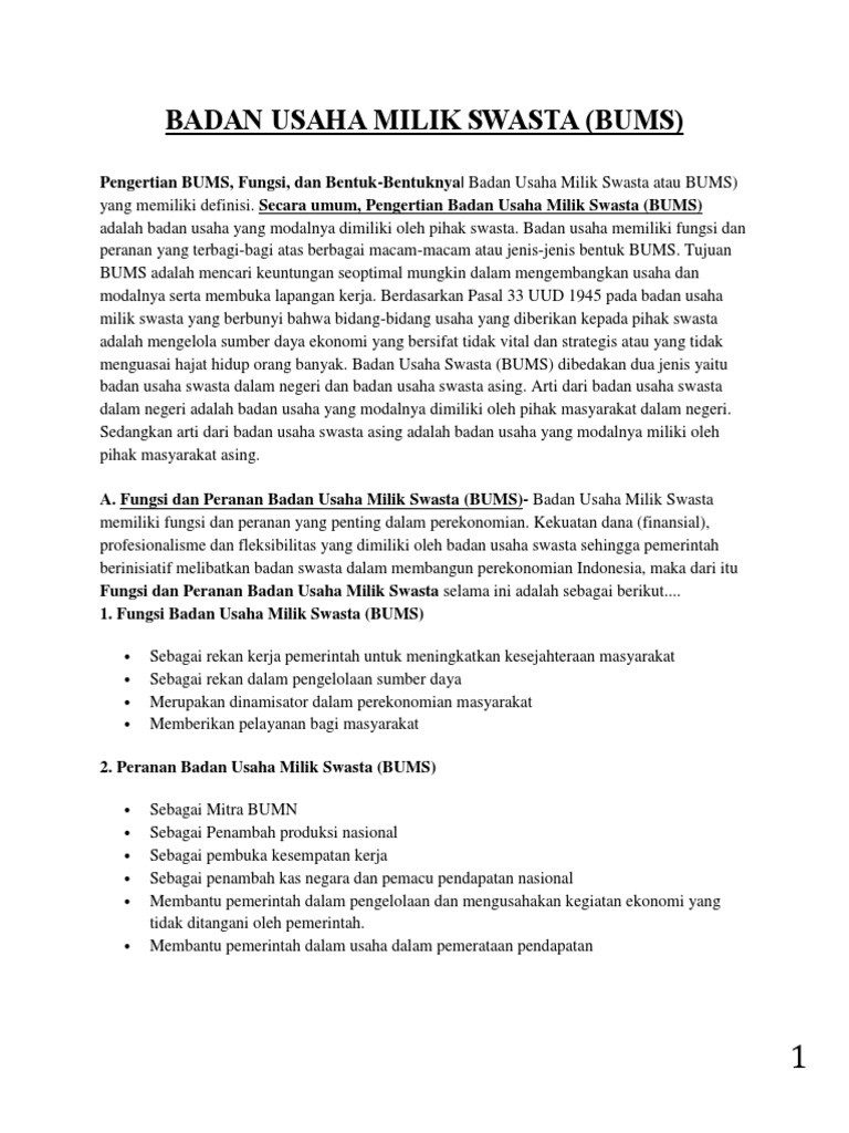 Badan Usaha Milik Swasta